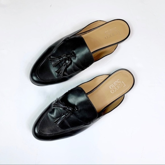 Franco Sarto Shoes - Franco Sarto Prentice Mule Tassle Loafer Black